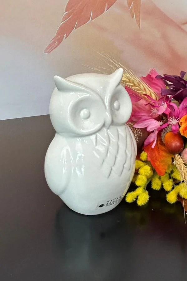 Eule Aurelia 7cm cremeweiß Eule Aurelia 7cm cremeweiß