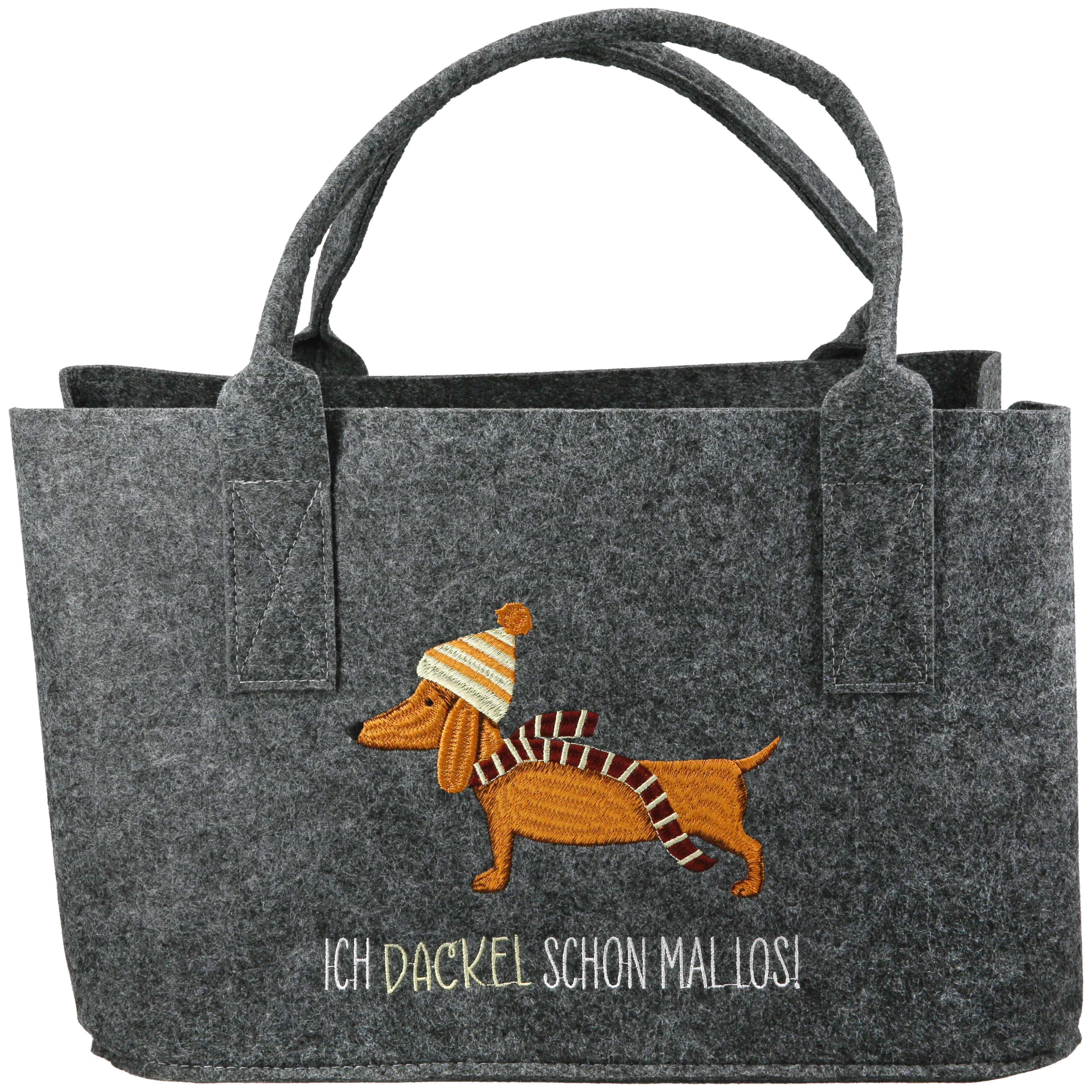 Tasche Frieda 40cm Tasche, Handtasche, Filztasche, Embroidered, Hundemotiv