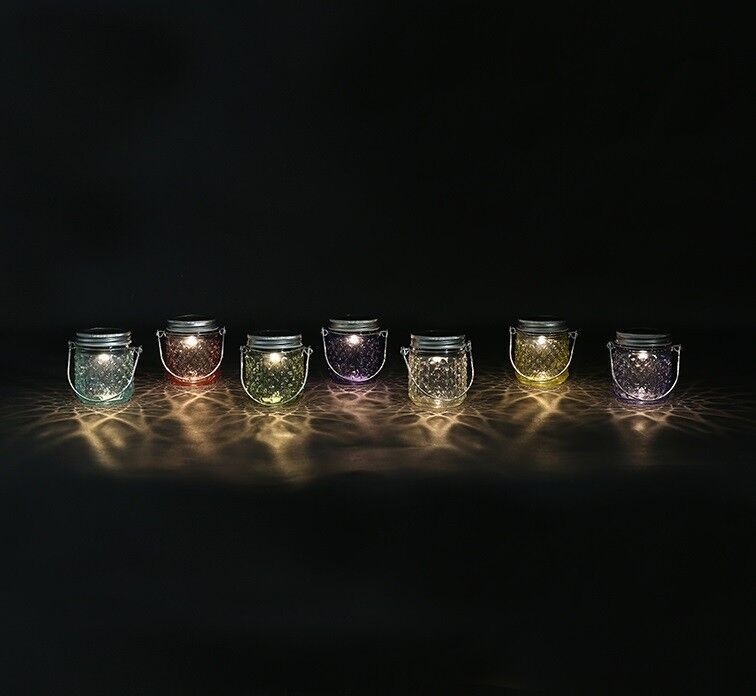 Solarglas Irina LED türkis