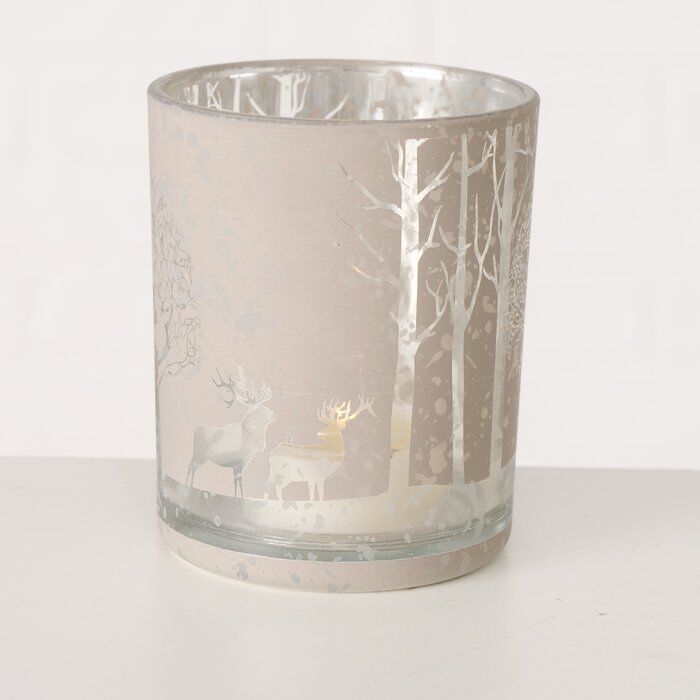 Windlicht Aglaya 8cm beige