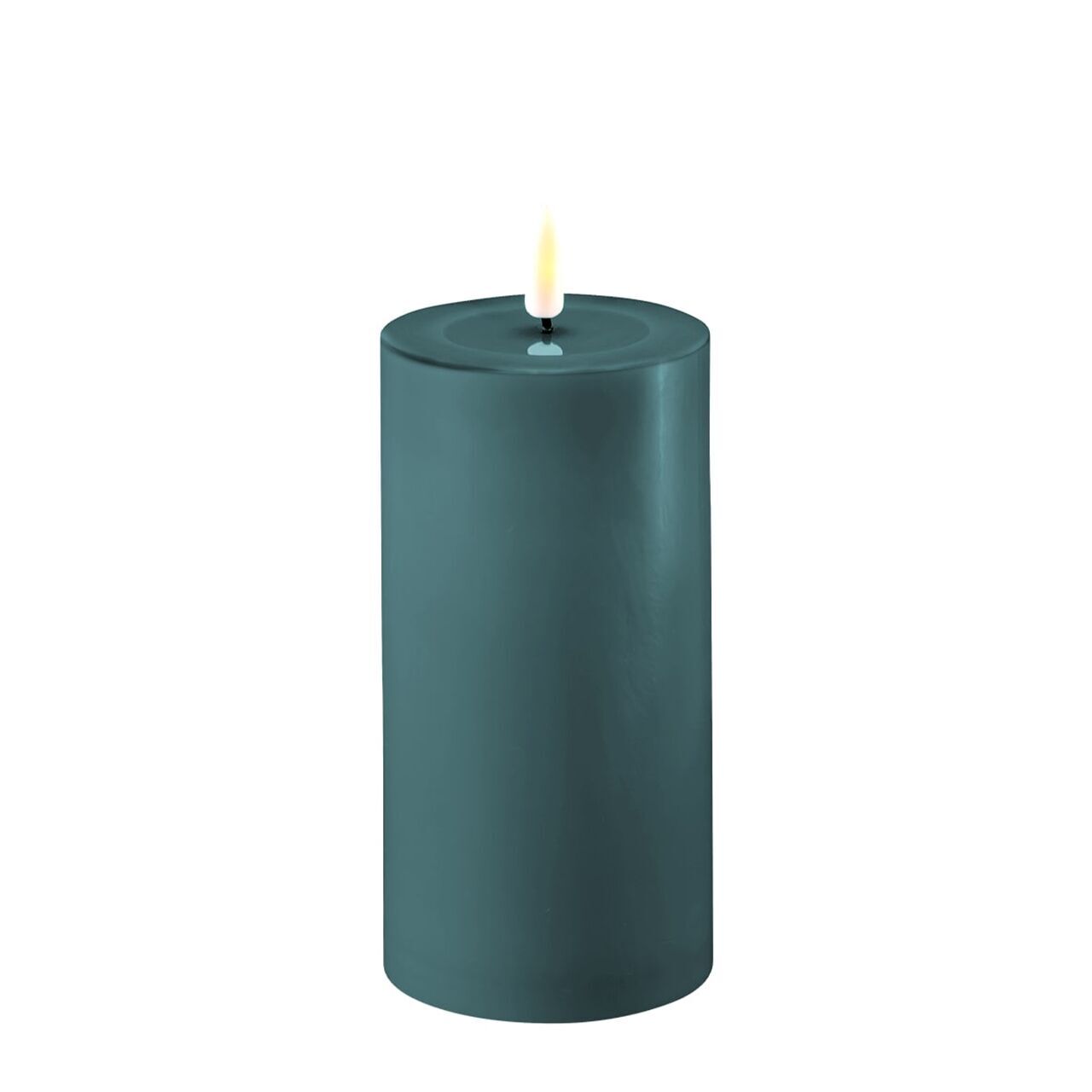 Stumpenkerze LED jade 7,5 x 15cm