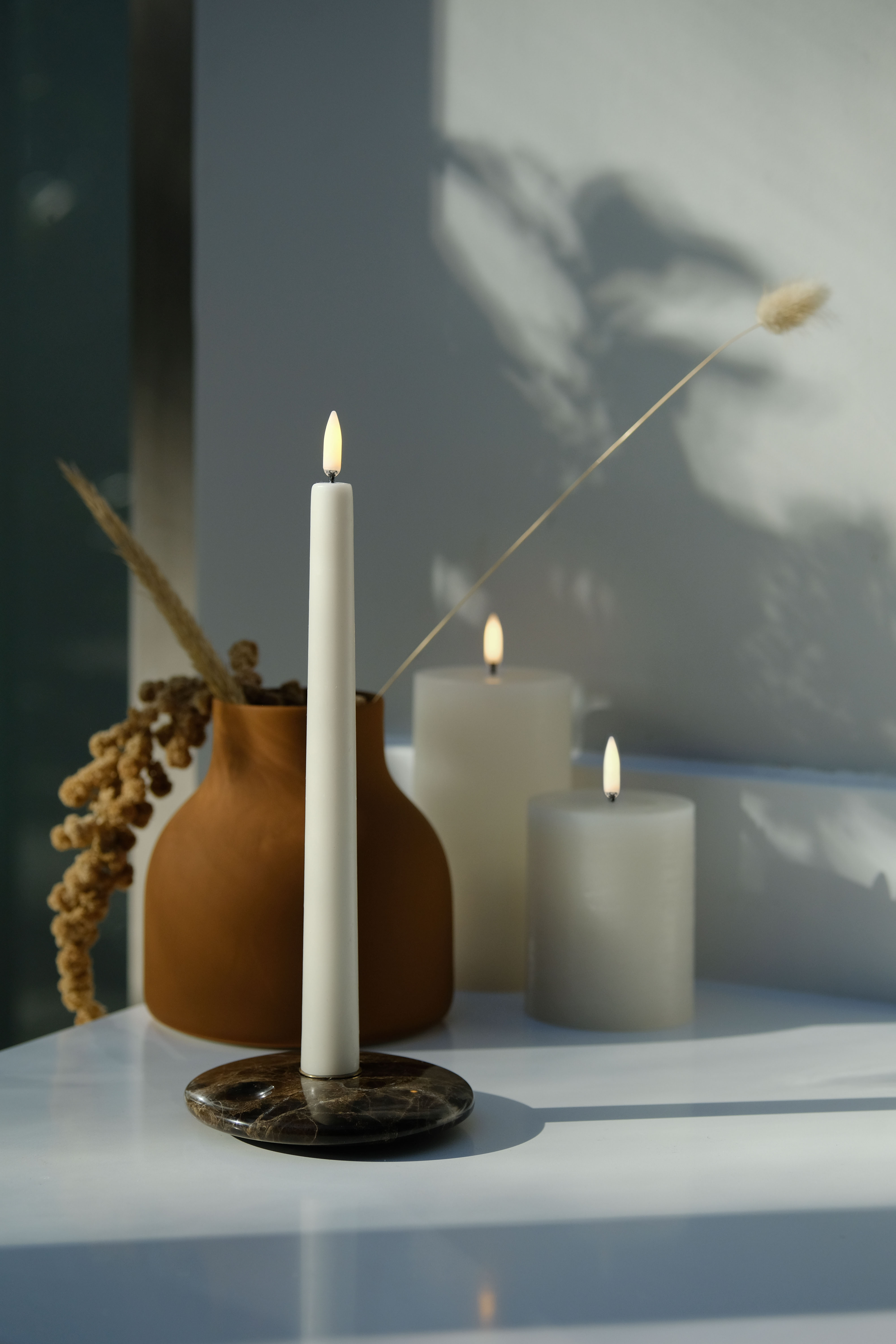 Vanilla-taper-Vanilla-pillar-candles Uyuni LED Stumpenkerze 7,8x10cm Vanilla