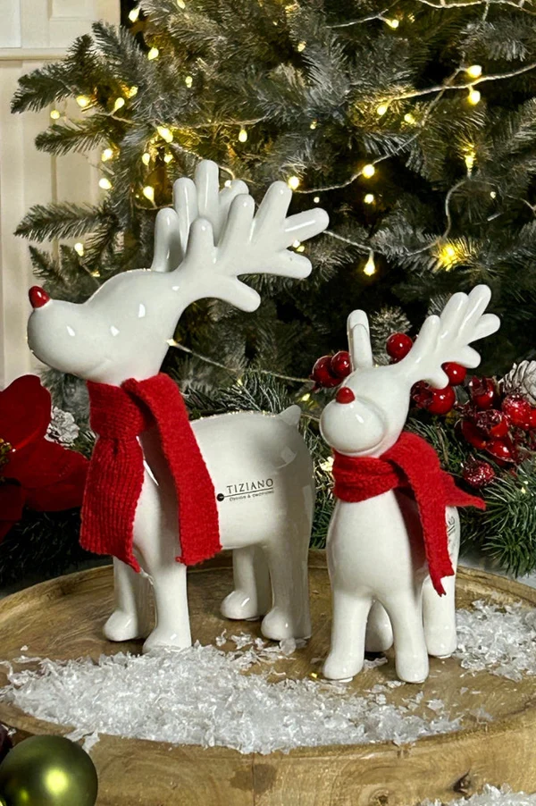 Rentier Rudolph 32cm cremeweiß Rentier Rudolph 32cm cremeweiß