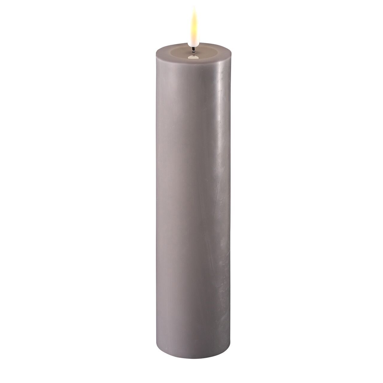 2021-RF-00029 Stumpenkerze LED grau 5 x 20cm