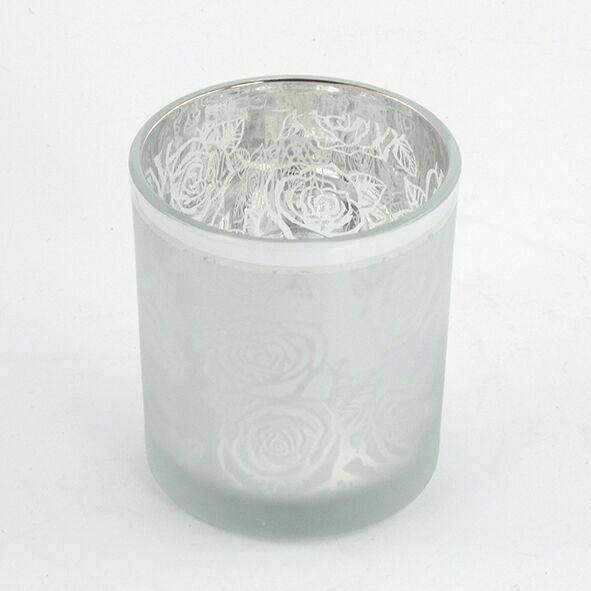 707919 Windlicht weiß Rosendesign S