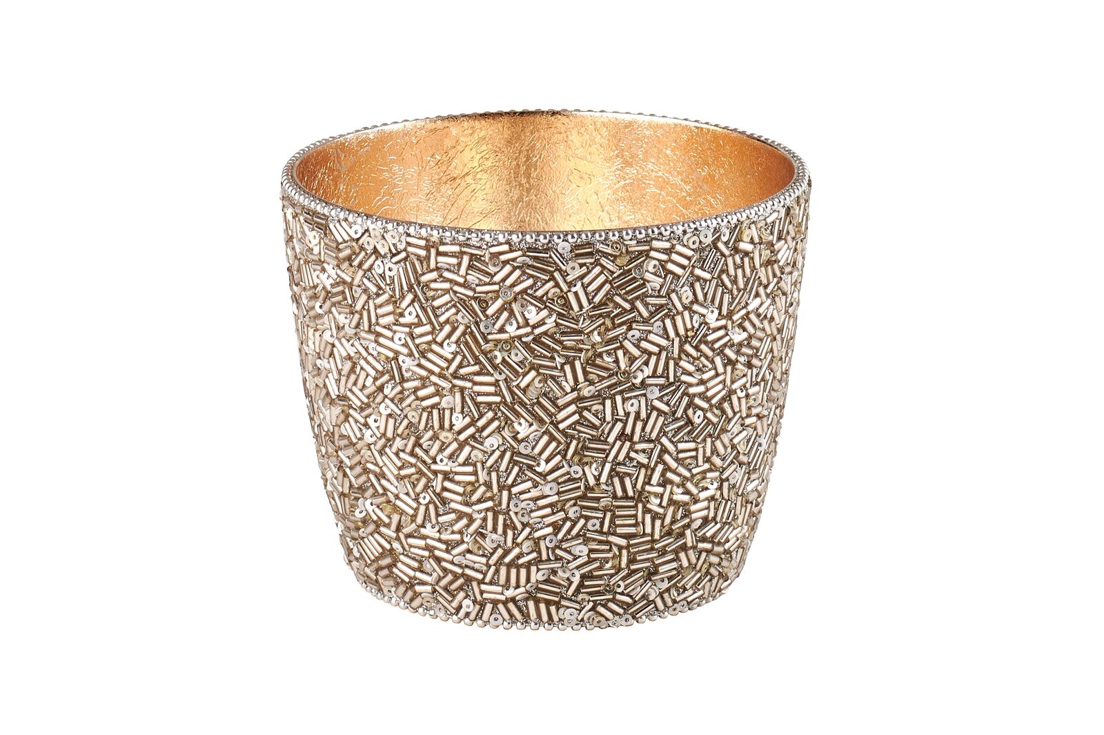 1074404022 Madras Windlicht M Perlen silber
