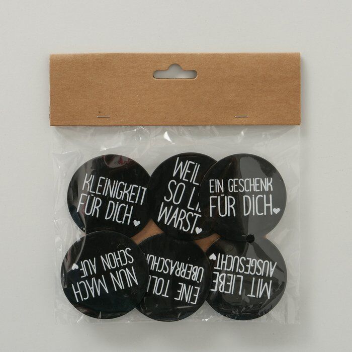 Verpackungsbild-VE2YZuRP-large Anhänger für Geschenke 6 Stück schwarz