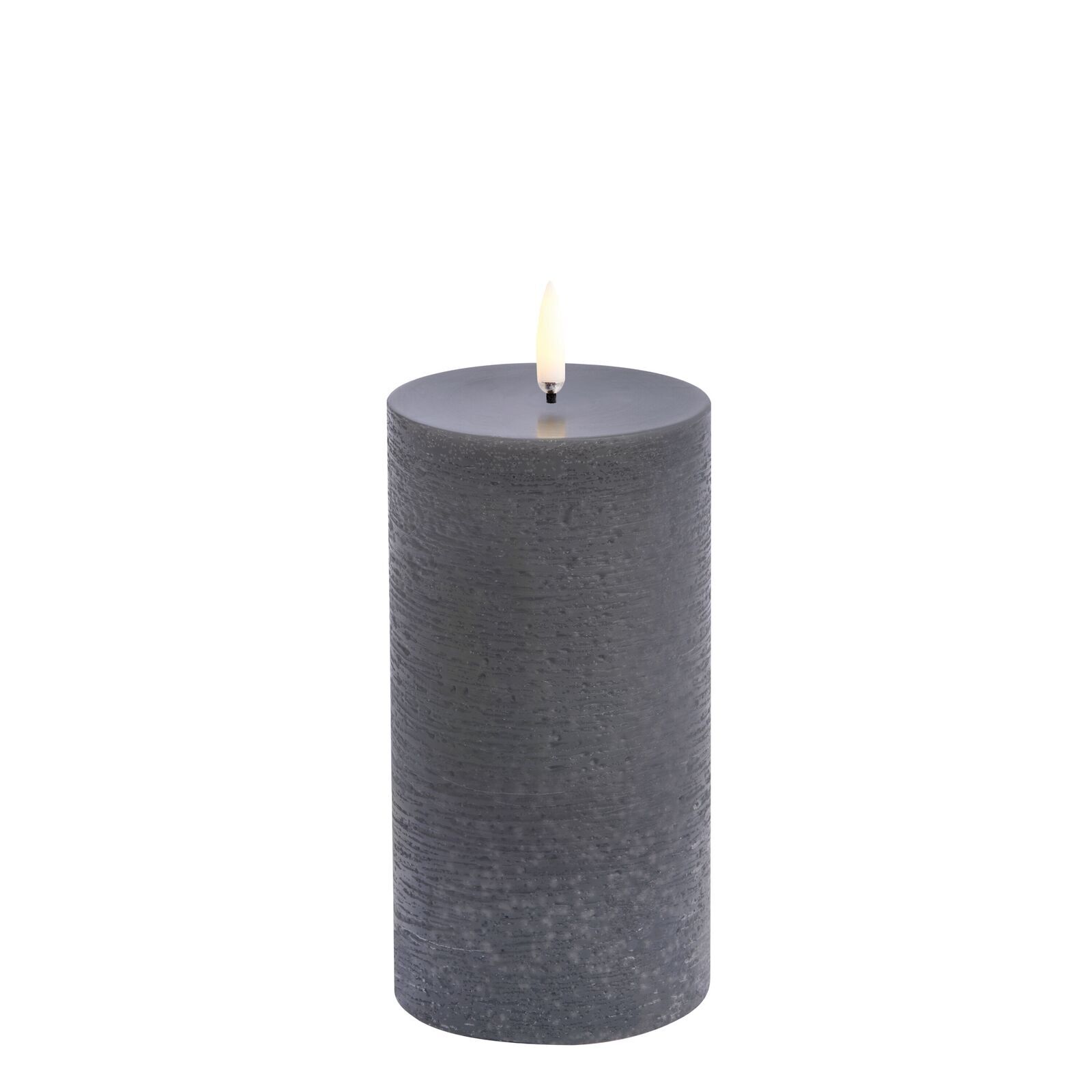 Uyuni-UL-PI-GRM78015-Melted-Pillar-Candles-large Uyuni LED Stumpenkerze 7,8x15cm melted rustic grey