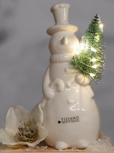 Schneemann Sören 17cm LED cremeweiß