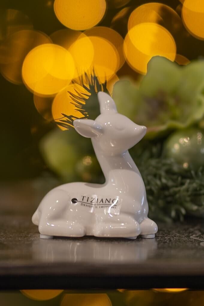 Rehkitz Fendi liegend Kopf gerade 9cm Figur