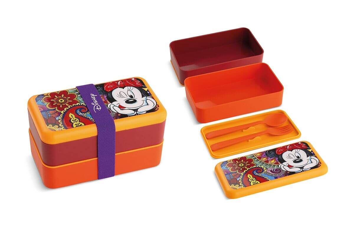 Lunchbox Minnie mit Besteck Lunchbox Minnie mit Besteck