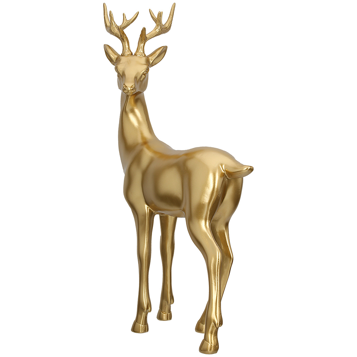 Dekorfigur, Goldfarben, Hirsch, Skulptur, Metallisch