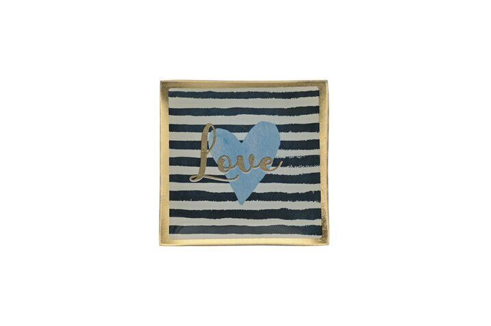 Love Plates Deko Teller Love gestreift