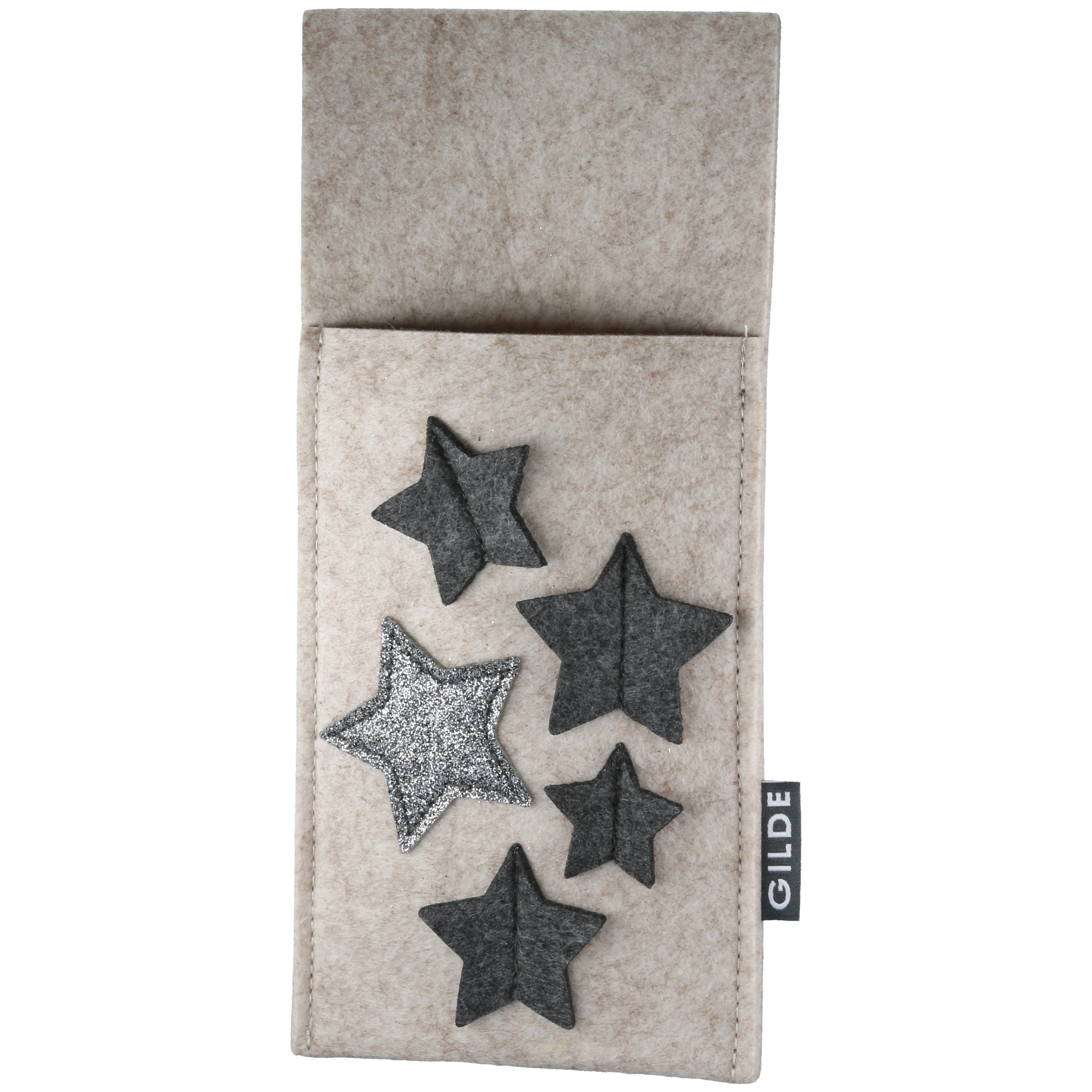 Wandhalter, Sternendesign, Filz, Grau, Dekoration