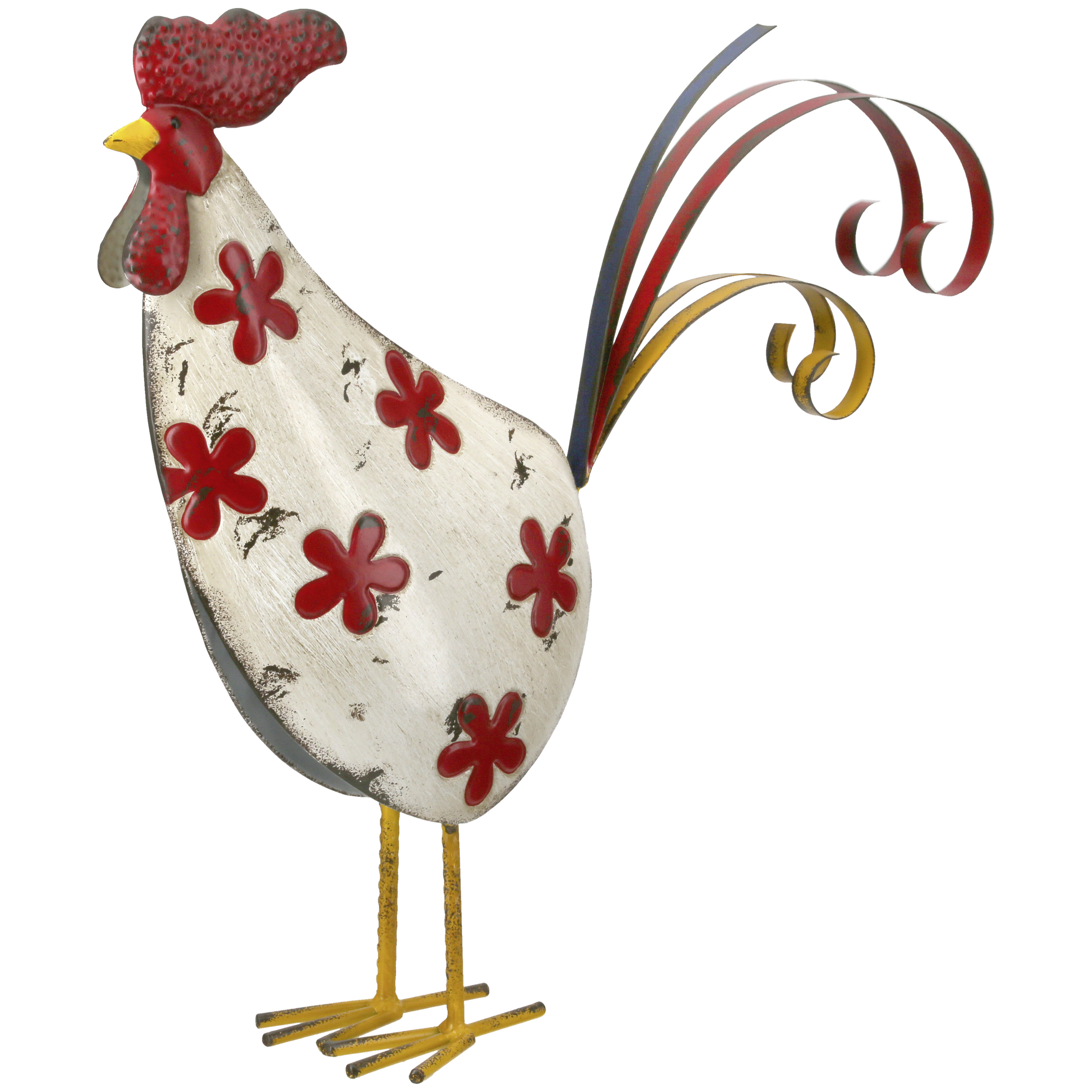 Dekofigur Hahn Ferdinand creme 37cm Metall Dekofigur Hahn Ferdinand creme 37cm Metall