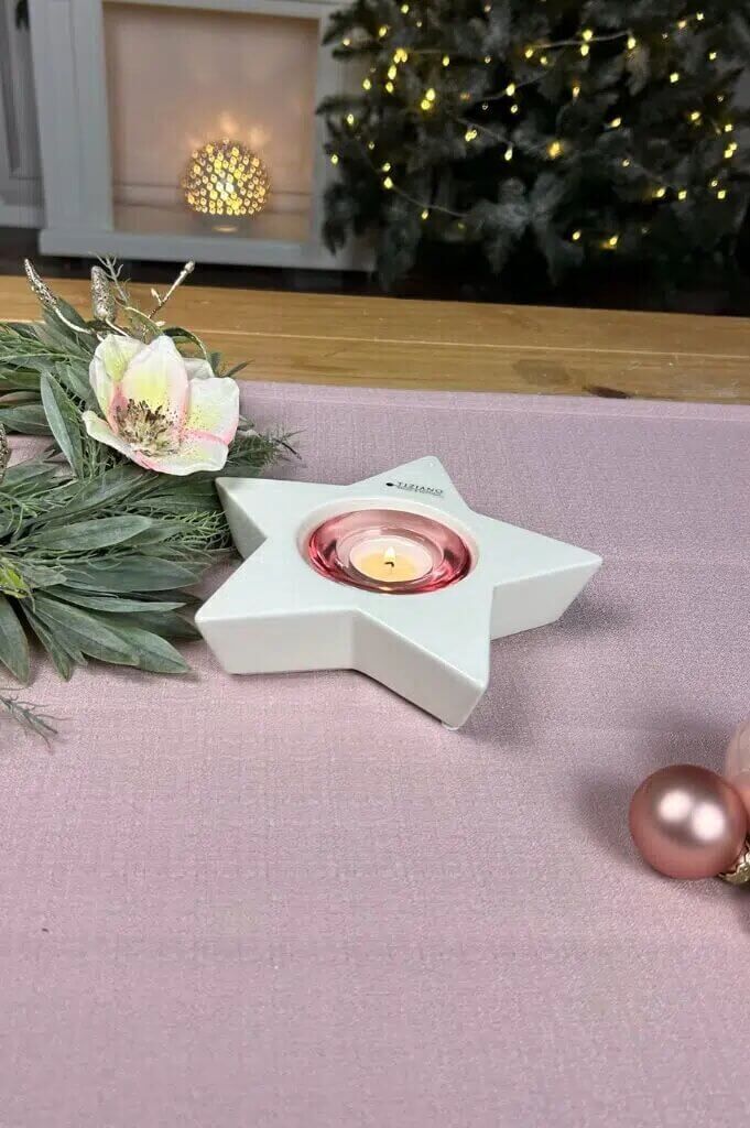 Teelichthalter Orione Stern cremeweiß 18,5cm Festspiele, Weihnachten, Weihnachtsdekorationen