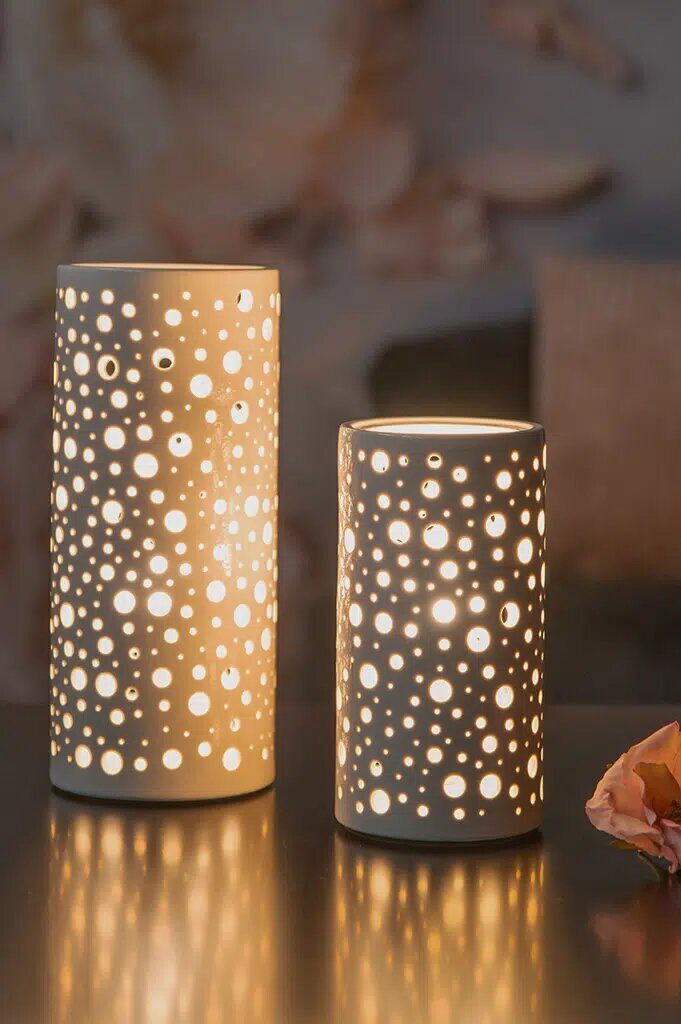 salvati-lampe-weiss-creme-produktbild Lampe Salvati creme 28cm Porzellan