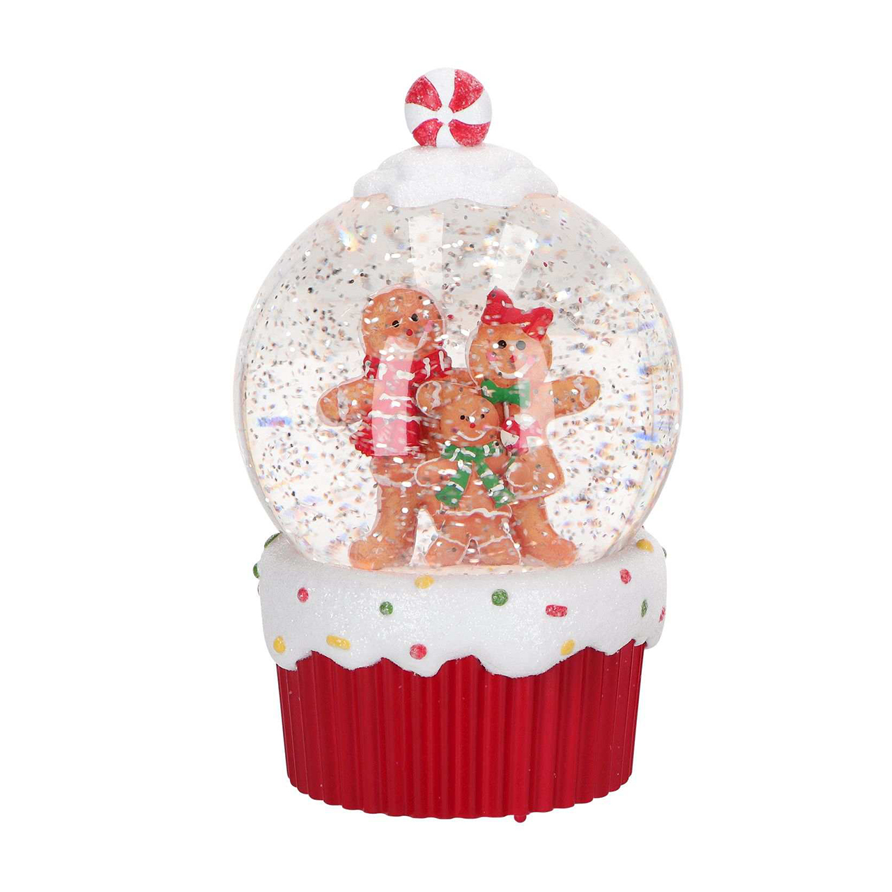 Gingerbread Snow Globe Water Spinning Torte, Sahne, Törtchen, Essen, Geburtstagstorte