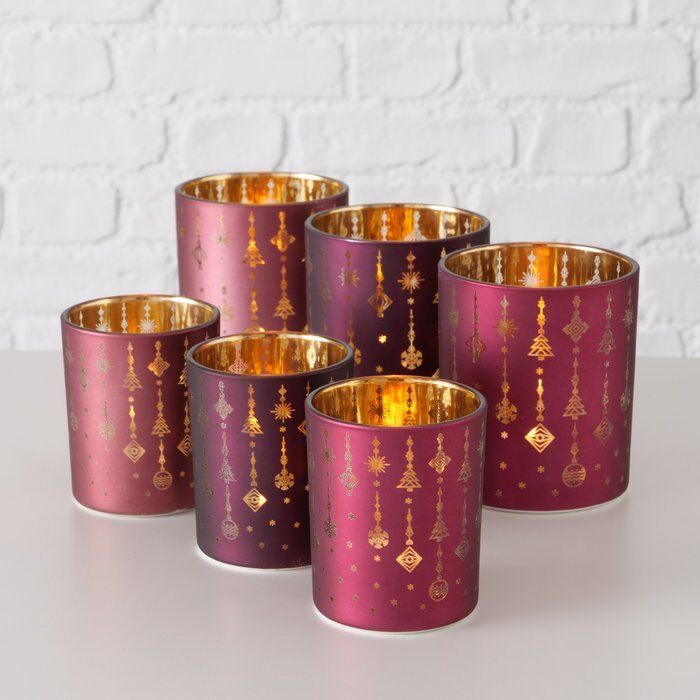 Windlicht Eleganto pink 8cm