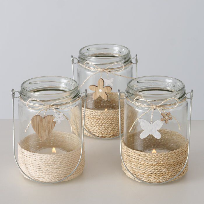 Windlicht Weavy Schmetterling 11cm