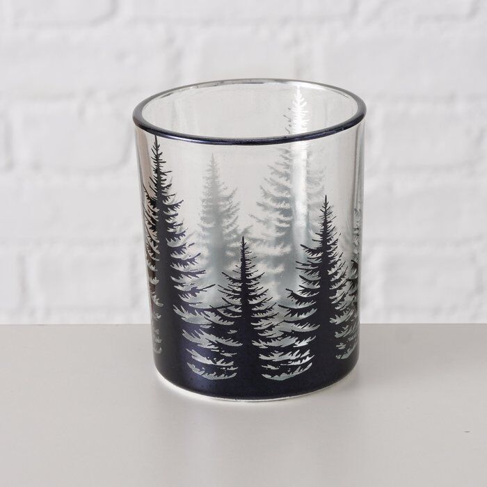 Windlicht Trees 8cm schwarz