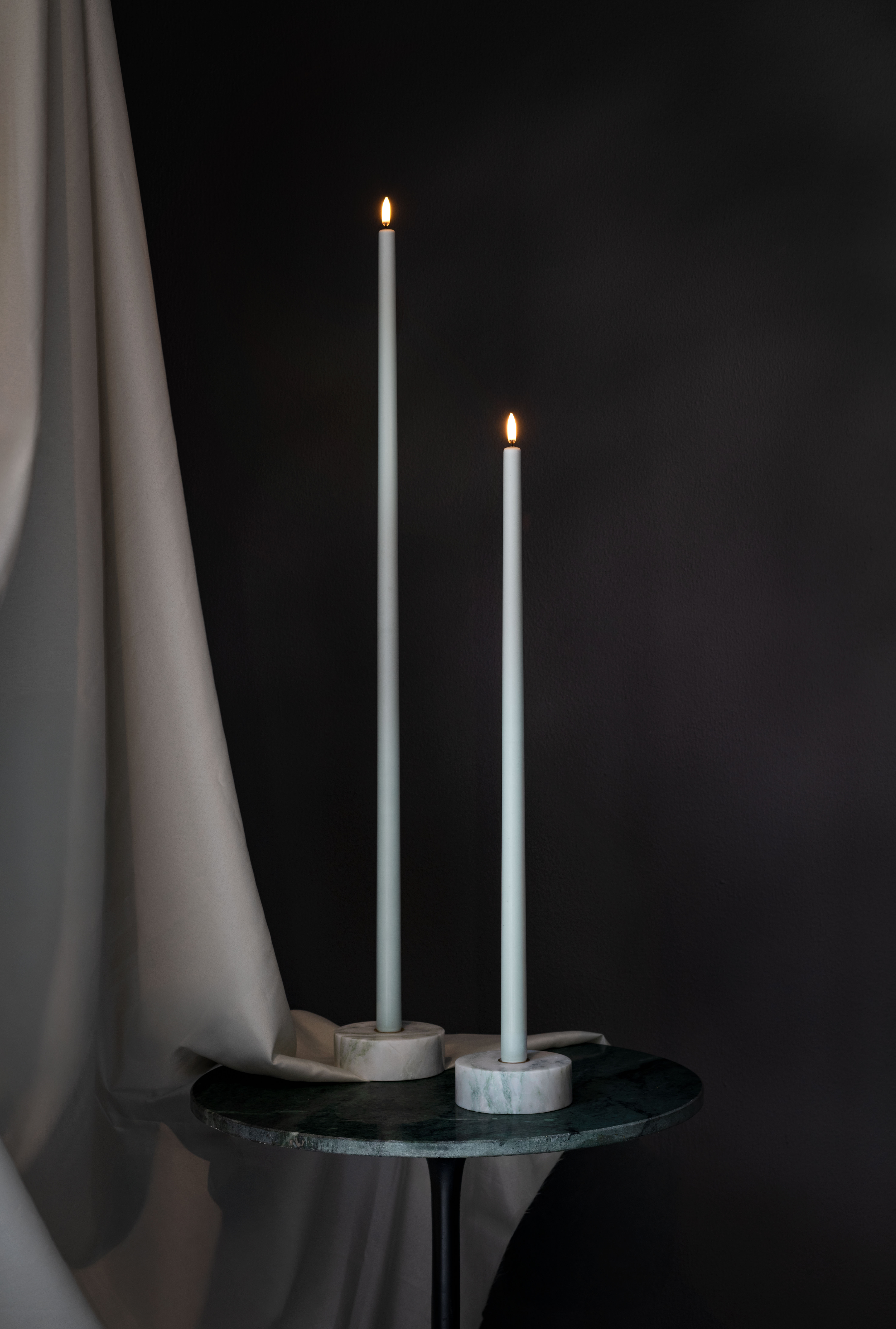 Uyuni Tafelkerzenhalter Marble Light Green Kerze, Kerzenständer