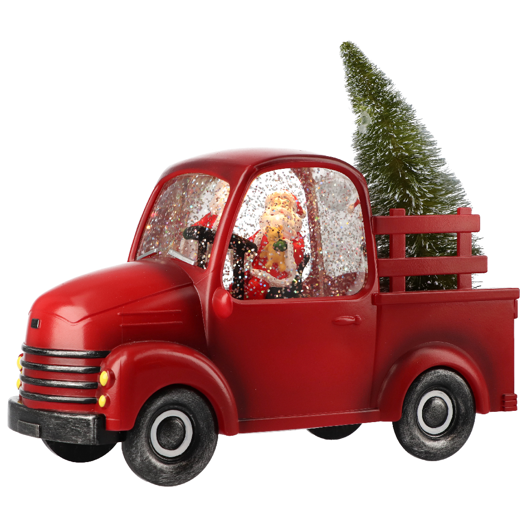 Car Santa LED rot mit Baum
