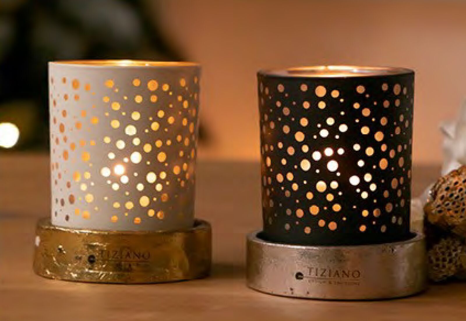 Piazza Basis für Votivglas 8cm gold