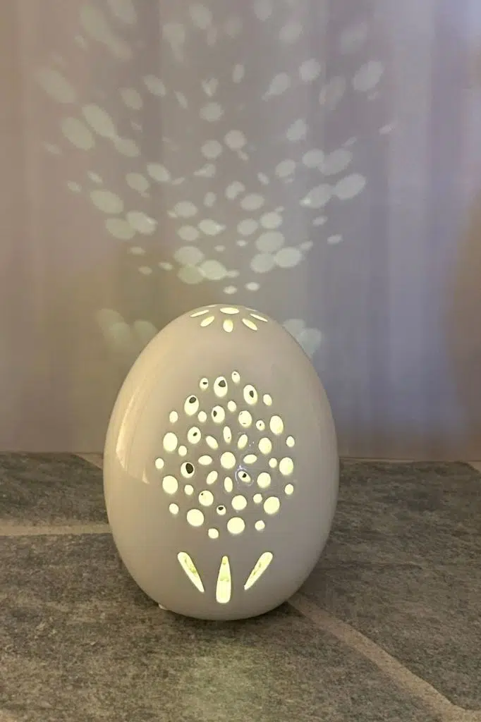 Dekoei Mariola Blume Oval 12cm LED cremeweiß