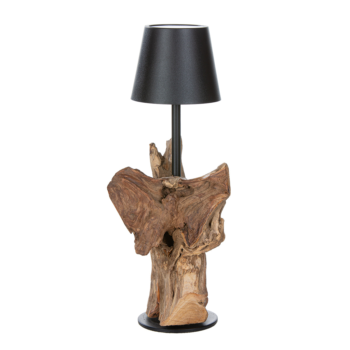 LED Tischleuchte USB Holz & Metall schwarz LED Tischleuchte USB Holz & Metall schwarz