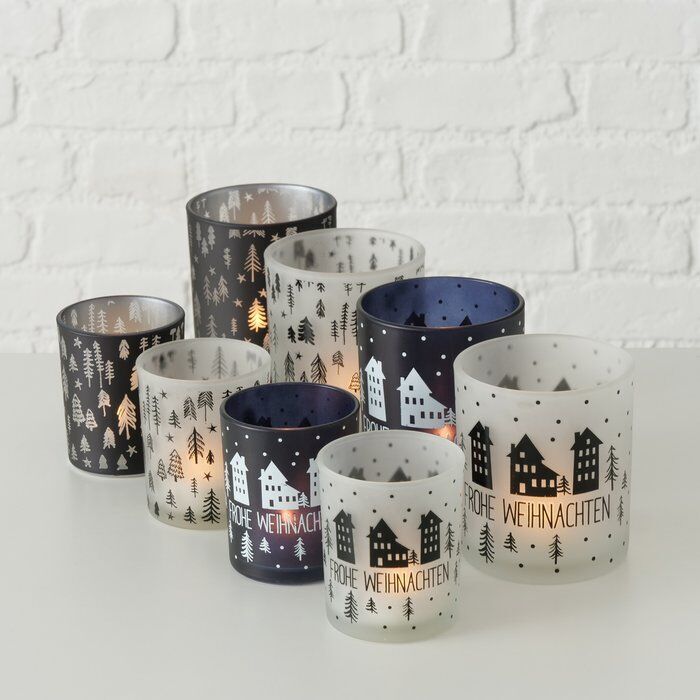 Windlicht Aarhus 8cm schwarz