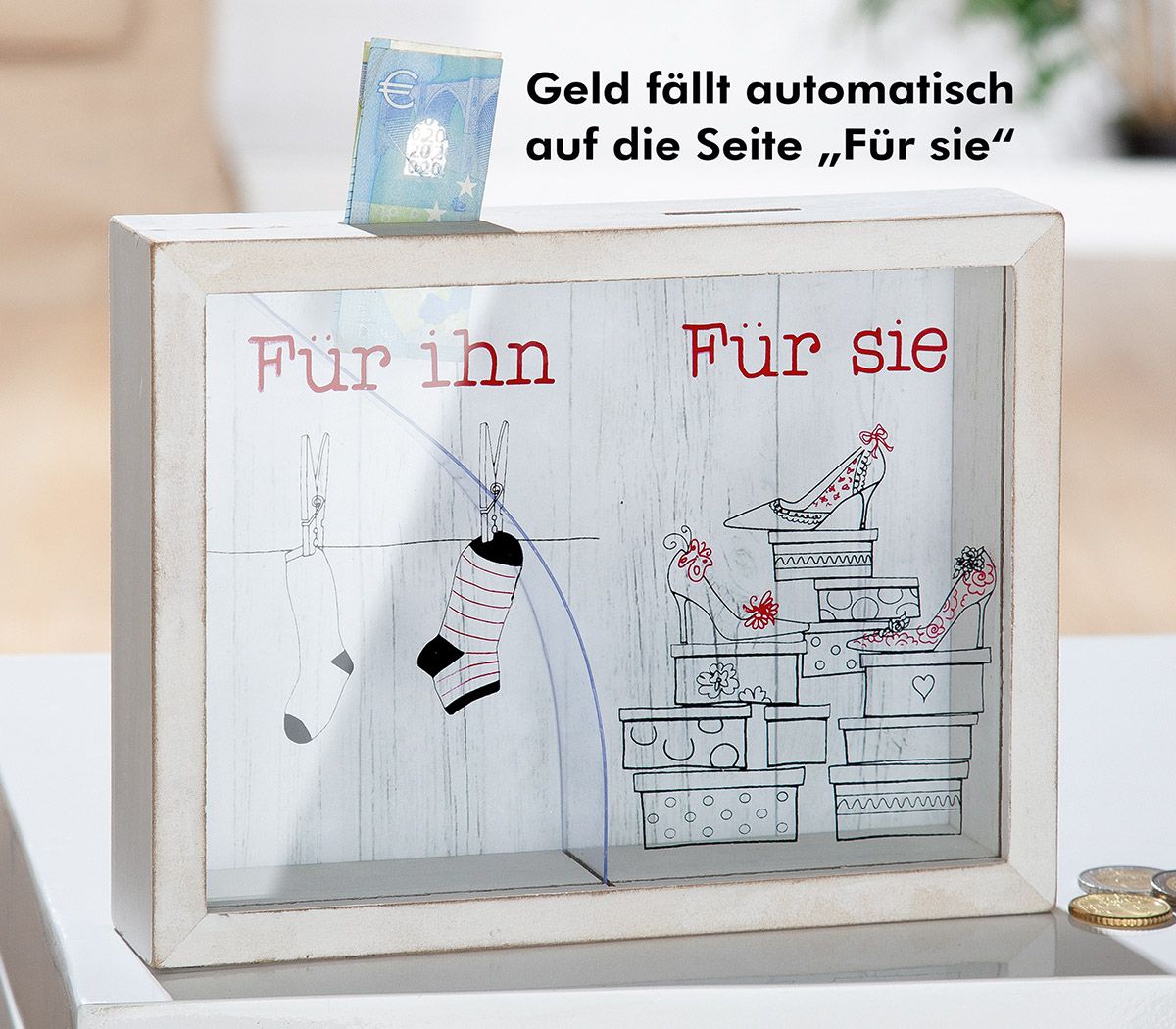 45742_2 Spardose Für ihn & Für sie
