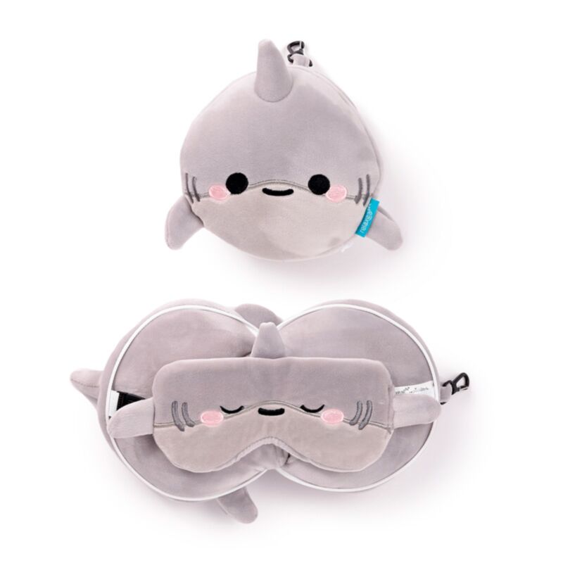 Relaxeazzz Adoramals Archie the Shark Hai Plüsch Reisekissen & Schlafmaske Relaxeazzz Adoramals Archie the Shark Hai Plüsch Reisekissen & Schlafmaske