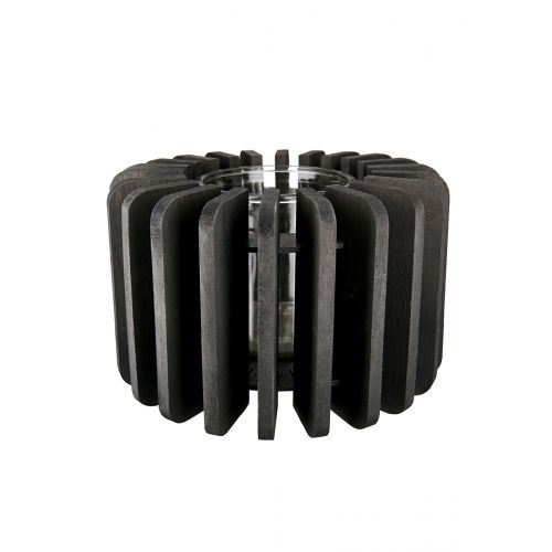 Windlicht Venta Holz schwarz 13cm Windlicht Venta Holz schwarz 13cm