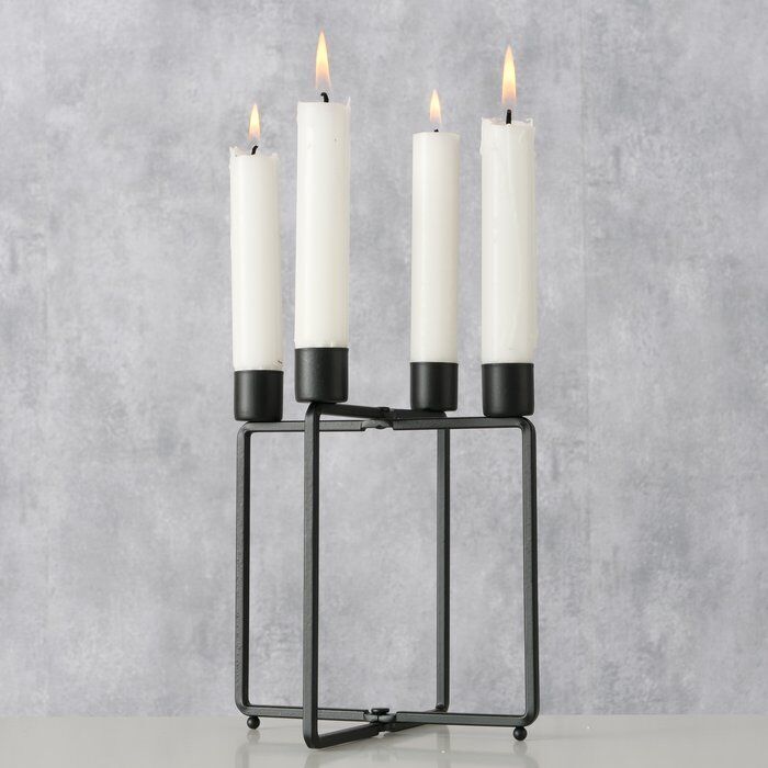 Kerzenleuchter Karos schwarz