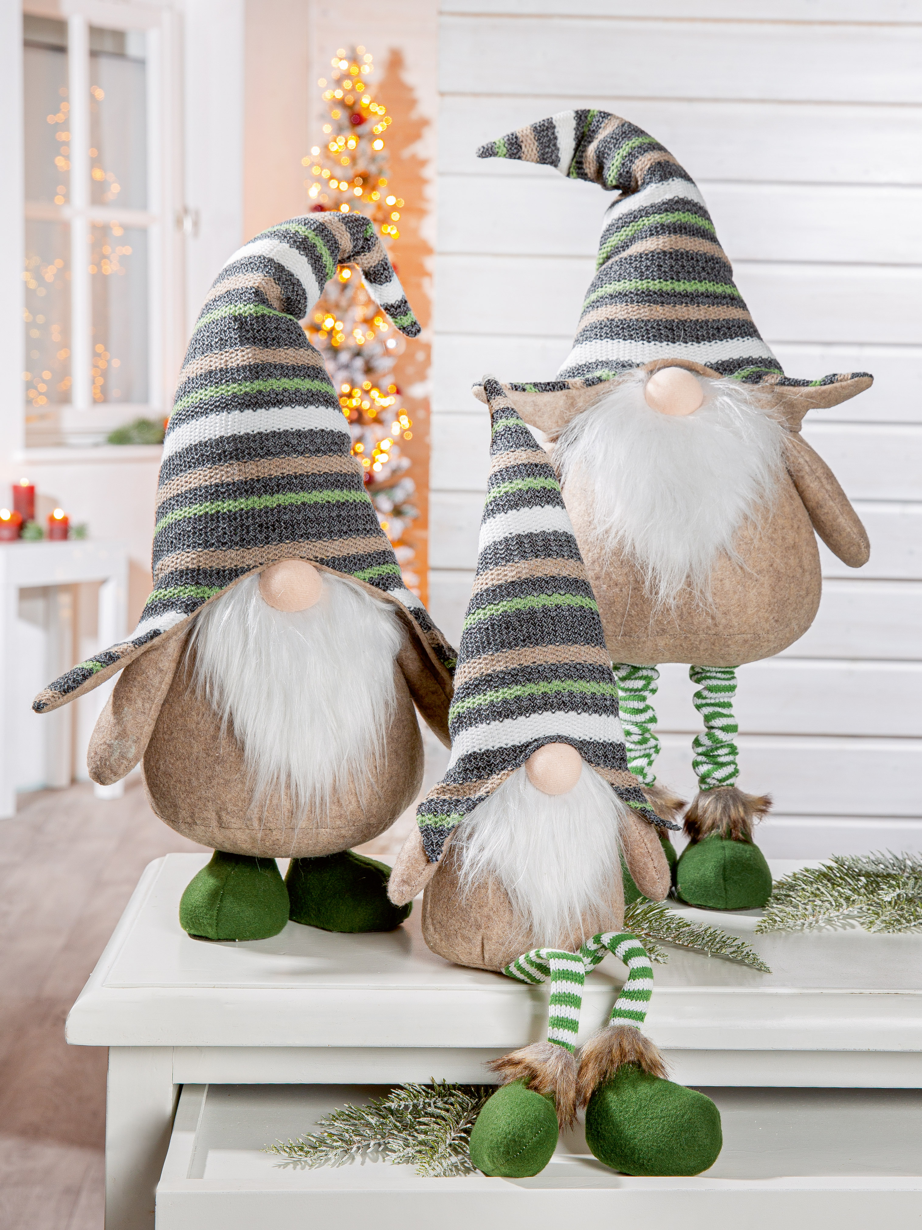 Deko Figur Wichtel Lennard 55cm Plüsch, Spielzeug, Kleidung, Hut, Weihnachtsdekorationen