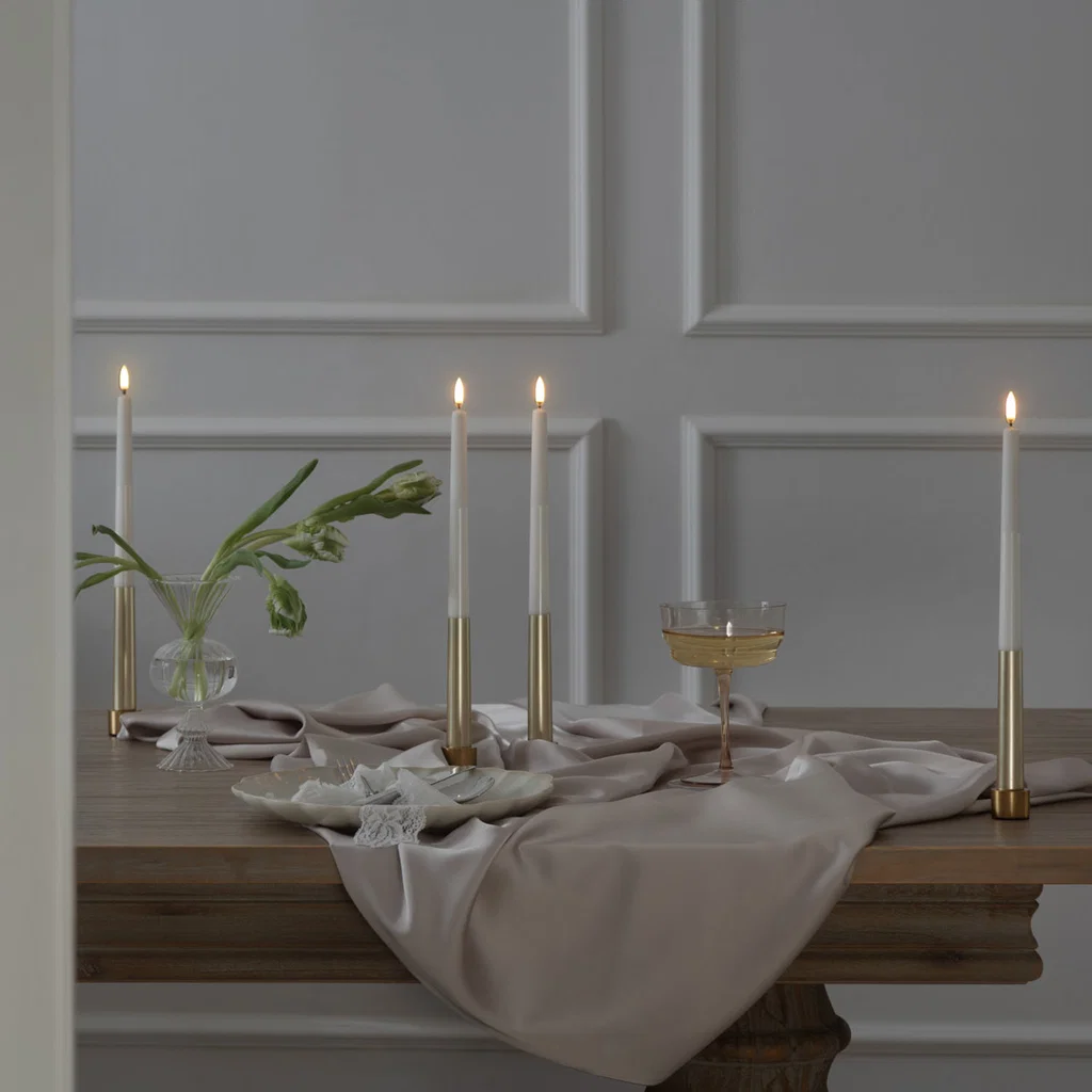 Kandelaber, Tischdeko, Teelicht, Kerzenhalter, Blumen-Arrangement