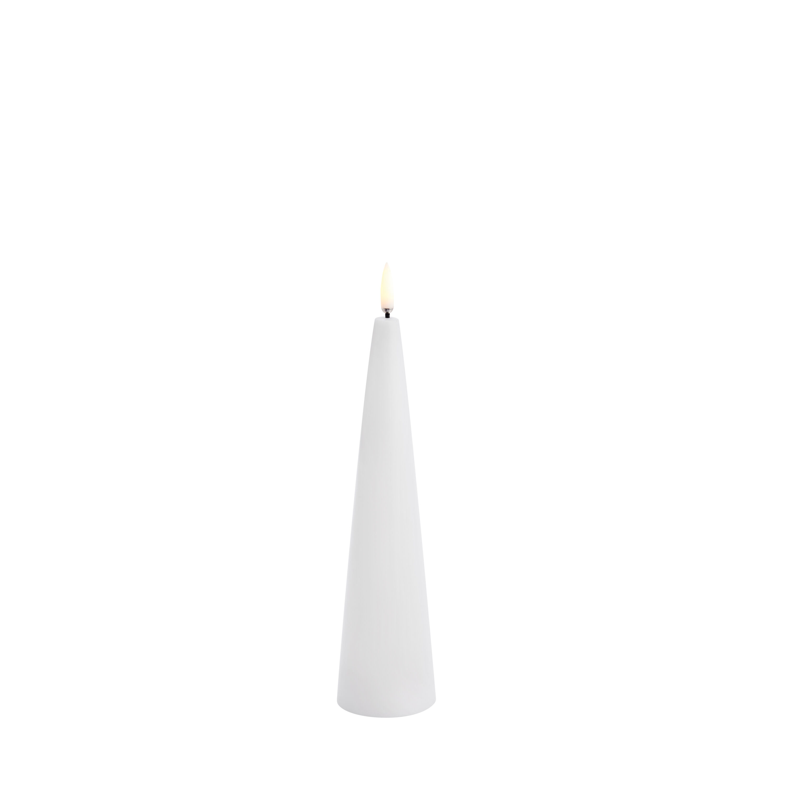 Uyuni LED Cone Candle 21,5 cm nordic white