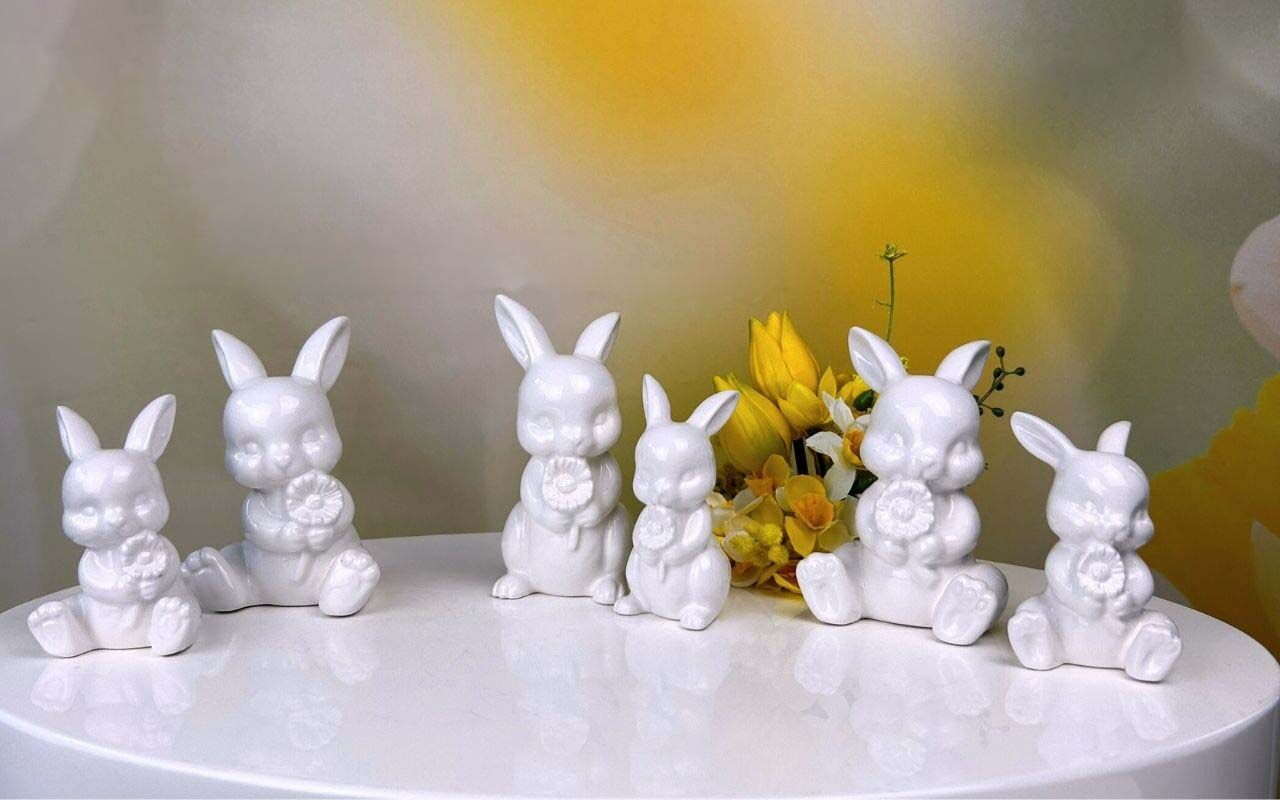 Hase Finja sitzend 9cm cremeweiß Hase Finja sitzend 9cm cremeweiß