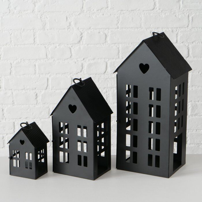 Kerzenlaterne Alamo schwarz 24cm