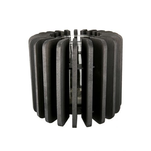 Windlicht Venta Holz schwarz 18cm Windlicht Venta Holz schwarz 18cm