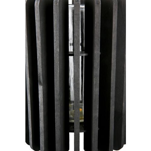 Windlicht Venta Holz schwarz 13cm Windlicht Venta Holz schwarz 13cm