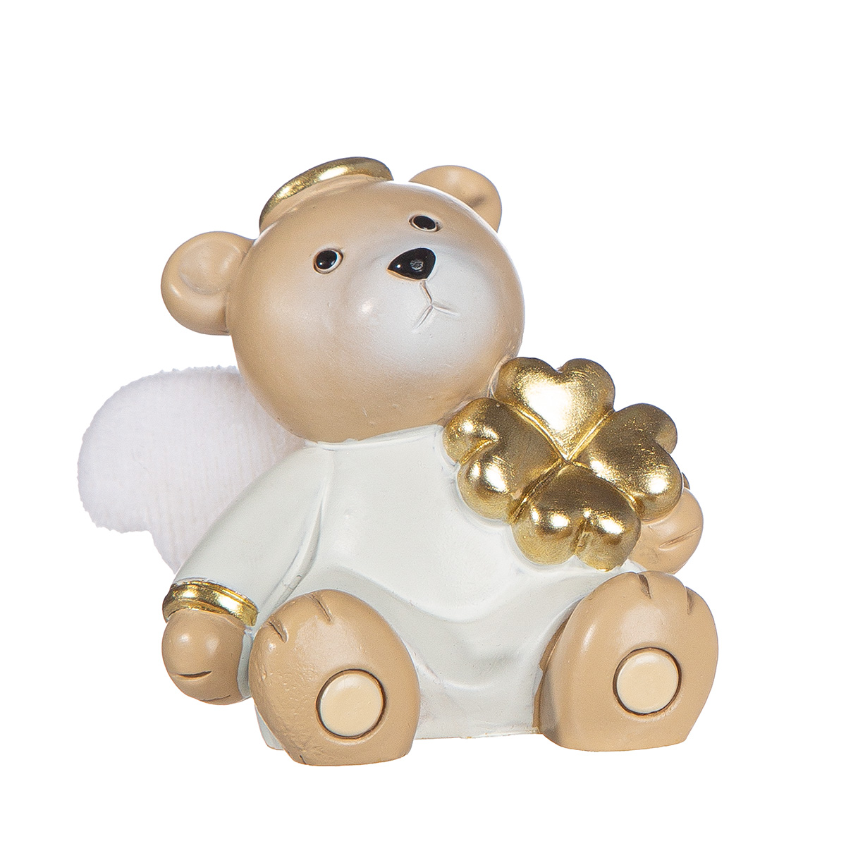 teddy bear, engels taT, goldenes herz, weißes kleid, niedlicher plüsch