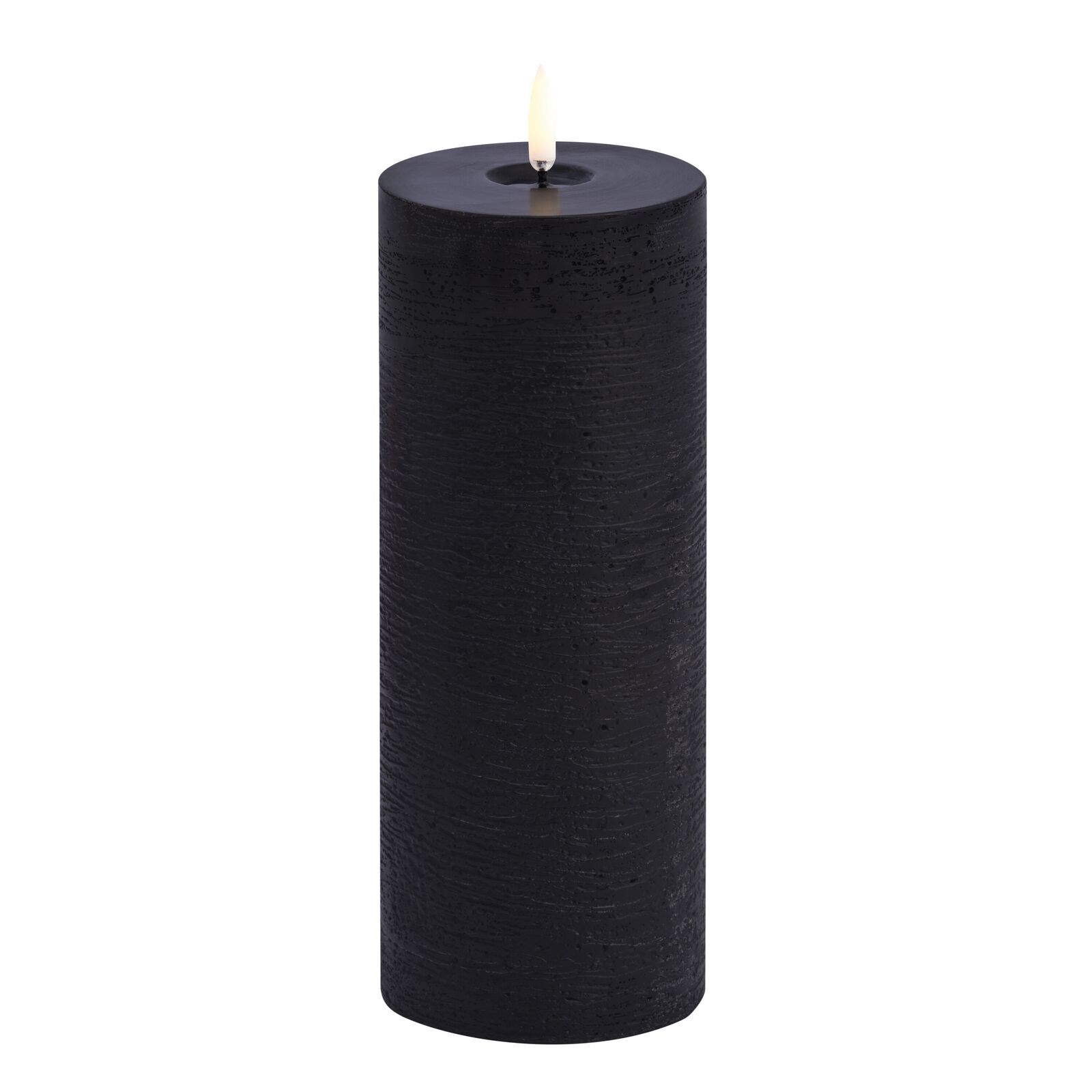 Uyuni-UL-PI-FBM78020-Melted-Pillar-Candles-large Uyuni LED Stumpenkerze 7,8x20cm melted rustic forest black