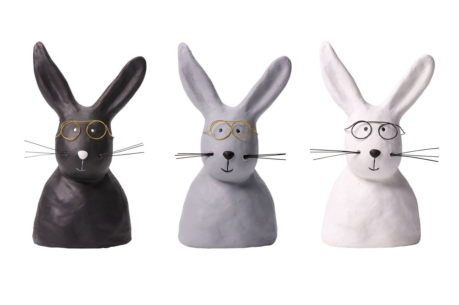 1056804020 Nerdy Deko-Hase mit Brille M schwarz