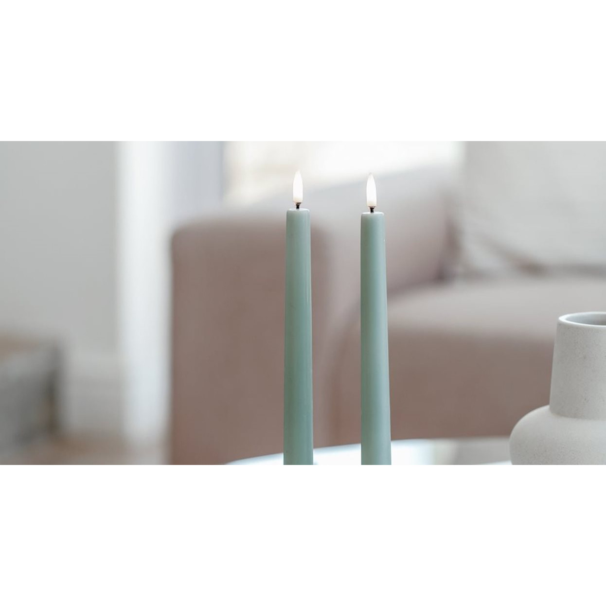 Kerzen, Stabkerzen, Teal-Grün, Duftlose Kerzen, Deko-Kerzen