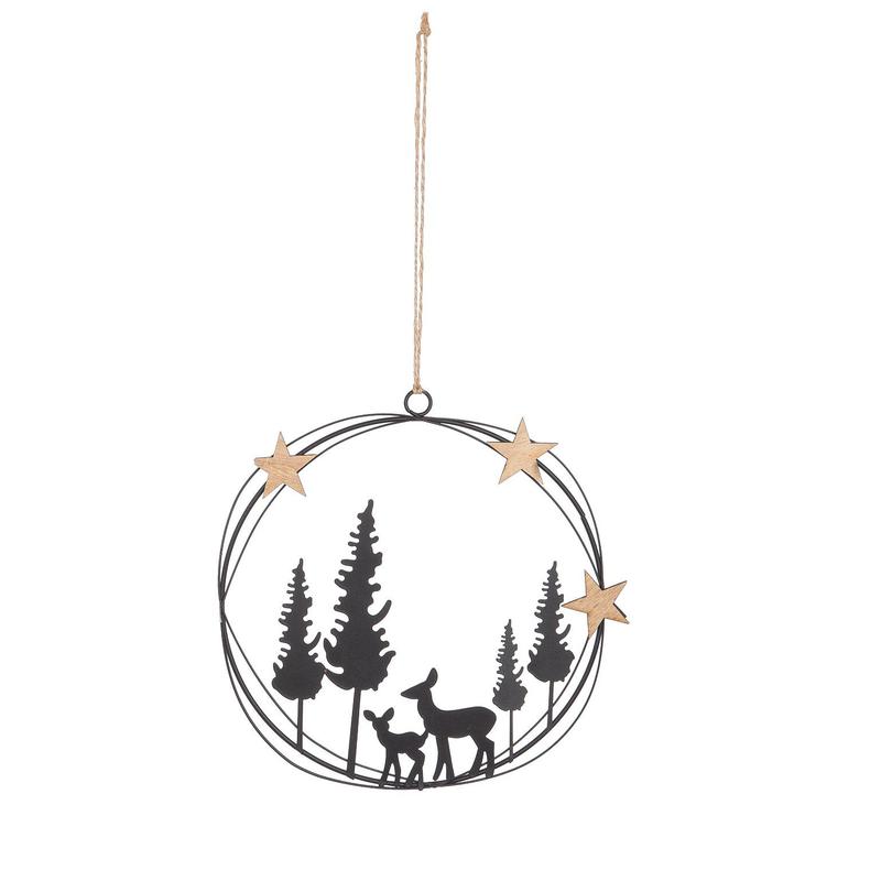 Deko Hänger Winterwald Rehmotiv Zubehör, Kronleuchter, Lampe, Pflanze, Baum
