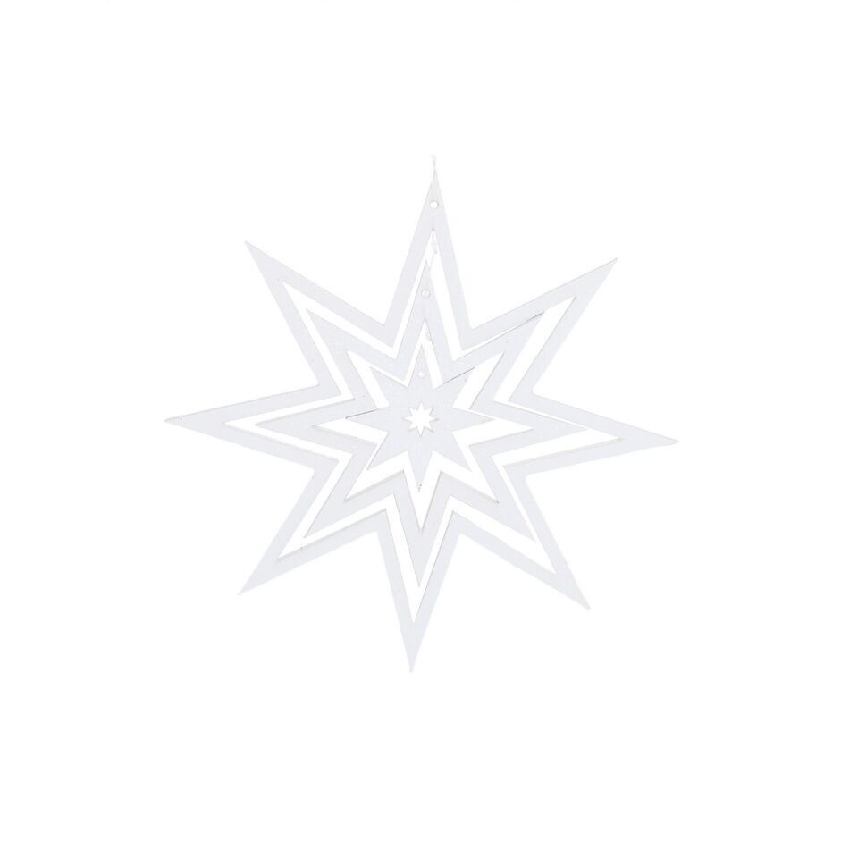 Dekohänger Star 20cm weiß