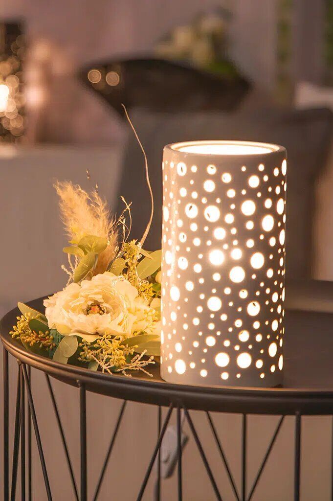 Lampe Salvati creme 24cm Porzellan