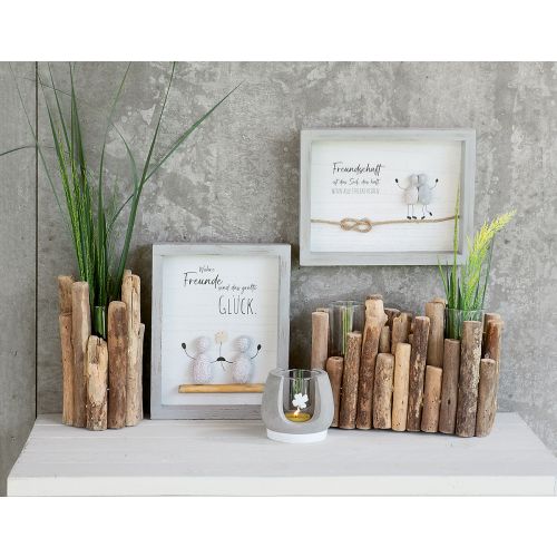 Steinbild Freundschaft Variante 2 Holz, Pflanze, Baum